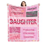 Givetoyou Daughter Gifts Blanket Daughter Christmas Birthday Gifts Daughter Gifts from Mom to My Daughter Gifts for Daughter Birthday Gifts for Daughter Adult Throw Blanket 60"x50"