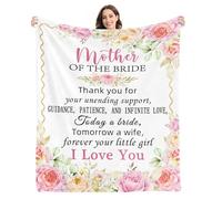 Givetoyou Mother of The Bride Gifts Blanket, Bride's Mother Gifts, Mom Gifts from Bride, 60"x50" Floral Throw Blanket