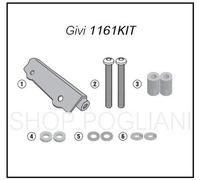 GIVI 1161kit Mounting Kit for PLR1161/CAM without SR1161 Honda Africa Twin