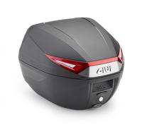 GIVI 30L Black Top Case With Red Reflectors With Plate And Universal Kit