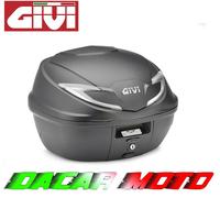 GIVI 39 Liters Black Top Case Silver Reflectors with Plate and Monolock Kit