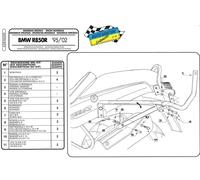 Givi Monokey Monolock Bmw R 850 Rr 1100 R Top Case Rear Fitting Black