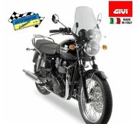 GIVI AIRSTAR Universal Smoke Round Headlight Windshield With Mounts D40 A660
