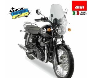 GIVI AIRSTAR Universal Smoke Round Headlight Windshield With Mounts D40 A660