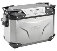 Givi Alu side case Trekker Outback Evo RIGHT 48L MONOKEY SILVER orange