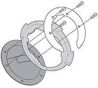 Givi Yamaha Mt-09 Tracer/tracer 900/tracer 900 Gt Fuel Tank Ring Silver