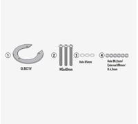 Givi BF93 Flange Kit For Tanklock/ED Bags, KOVE 800 X Pro