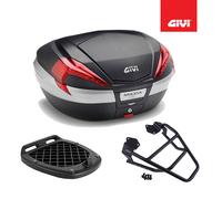 GIVI Black Top Case Kit V56NN + Yamaha FJR 1300 Plate 2001 2002 2003
