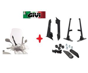 GIVI Complete Windshield With Mounting Kit For HONDA SH 125-150 ABS 2012-2016
