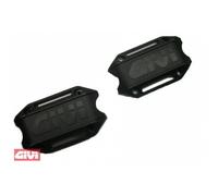 Givi Tubular Engine Guard Z2159R, Nylon Slider Protection Pads, 2 Units Silver