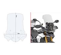 Givi D6418ST Triumph Tiger 900 RALLY PRO 2024 SCREEN Clear Windshield Windscreen