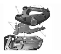 Givi Top Case Mounting Kit E228 - Monokey M5 Plate for Yamaha FJR1300 (06-13) Black