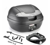 GIVI E340NT Top Case Kit + Benelli Leoncino 800 Brackets 2022-2023 34LT Black
