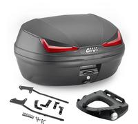 Givi E455N Monolock Rear Top Case 45LT With Yamaha FZ6 S2 2010 2011 Brackets