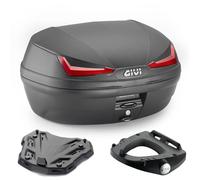 GIVI E455N Top Case 45L + BMW C 650 Sport Plate 2016 2017 2018 Black