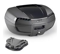 GIVI E46NB Monolock Topcase Box with Mounting Plate Included Riviera Moto Black Edition
