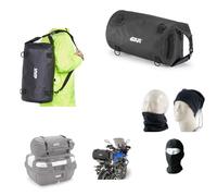 GIVI EA114BK 30 Litre Waterproof Universal Backpack Bag for Saddle/Overall/Gym, Motorcycle, Scooter, 27 x 27 x 50 cm, 2 Straps for Fixing Roller Bag