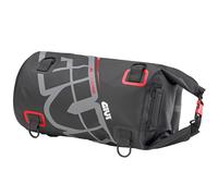 Givi EA114GR Motorcycle Motorbike 30L Waterproof Cylinder Bag Touring Grey / Red