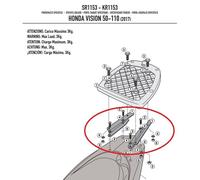 Givi / Kappa SR1153 Monolock Top box mounting Kit for HONDA NSC Vision 50 & 110