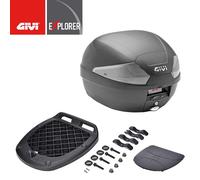 GIVI Monolock Topcase Small Scooter Motorbike Black 29L Complete Plate
