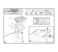 Givi Monolock Rear Mounting Kit for Kymco Downtown 125i/200i/300i Black