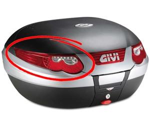 GiVi Reflector Kit, Replacement Left/Right red for GiVi MAXIA E55N | White background foil