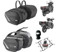 GIVI Soft Side Bags Easy 11 from 18 to 25 Litres 290 x 180 > 260 x 420 cm Polyester Ripstop 600D Fixing by Two Strap Belts Under the Saddle Compatible with Y AMAHA FZR 1000 Exup