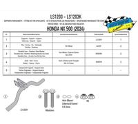 GIVI ES1203 HONDA NX 500 2024 SIDE STAND WIDE SUPPORT FOOT alu/inox