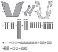 GIVI SR5129 Rear Attachment Kit For Monokey/Monolock BMW F750/850GS