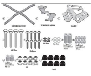Givi SR6122 Mounting Kit for Monokey/Monolock Top Case, Kymco AK 550 Premium