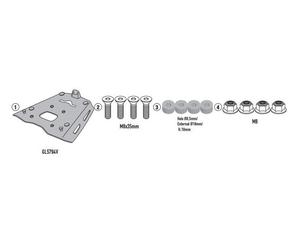 Givi SRA8208 Attachment Kit for Monokey Top Case, Moto Guzzi Stelvio 1000