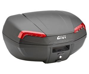 Givi TOPCASE E46 RIVIERA MONOLOCK + PLATE 46L Black with red reflectors