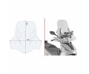 GIVI Transparent Windshield With Attachments Kymco Agility 300 R16 2021-2022