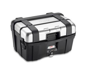GIVI Trekker 46 Suitcase Set Monokey with Alu Cover, black-silver