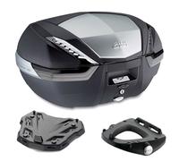 GIVI V47NT Top Case 47L + Backrest + Yamaha X-Max 300 Plate 2025-2026 Black
