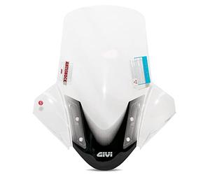 GiVi windshield with ABE approval compatible with Yamaha Tricity 125 2025 | Size 69 x 63 cm, transparent, EC approval, edge protection, ABE 38743 compatible with MBK Tryptik 125i, MBK Tryptik 125i ABS