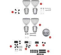 Givi Z128 Complete Set of Plastic Covers for Wing Rack