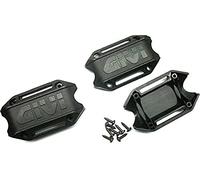 Givi Tubular Engine Guard Z2159R, Nylon Slider Protection Pads, 2 Units Silver