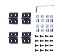 GIVIHGETI Pack of 4 M4 Hinges for 2020 Aluminium Profile Slot 6 mm Folding Hinge Zinc Alloy Flexible Hinge with Slot Nut Screws M4 Aluminium Profile Hinge for DIY 3D Printer