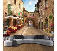 GIVLWF 3D European Italian Flair Wall Mural Photo Wallpaper, Street View Landscape Wall Mural, Murals Wall Art Print for Bedroom Living Room Home Decoration 400 x 280 cm
