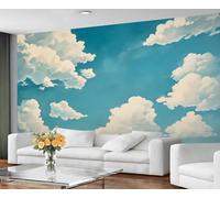 GIVLWF Cloud Wallpaper, Anime Sky Bedroom Wallpaper, Fantasy Clouds Wall Paper for Living Room, Not Self Adhesive Sky Cloud Wall Mural, Landscape Large Mural & Room Decor