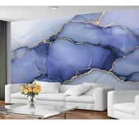 GIVLWF Dark Blue Marble Wallpaper, Fluid Marble Peel and Stick Wallpaper for Bedroom, Stone Texture Wall Paper for Living Room, Painting Dark Blue Large Mural & Room Decor