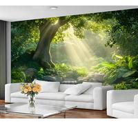 GIVLWF Forest Wallpaper for Bedroom, Spring Forest Wallpaper for Living Room, Natural Green Murals for Walls, Non Self Adhesive Wall Paper & Home Decor