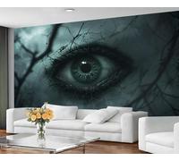GIVLWF Gothic Wallpaper & Mural, Horror Eyes Wallpaper for Living Room, Dark Black Wall Paper for Bedroom, Murals & Room Decor - Non Self Adhesive
