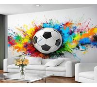 GIVLWF Graffiti Wallpaper, Football Graffiti Peel and Stick Wallpaper for Living Room, Street Art Wall Murals for Bedroom, Abstract Painting Large Mural & Boys Room Decor, Abstract Wall Paper