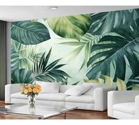 GIVLWF Green Leaves Bedroom Wallpaper Tropical Leaves Wallpaper & Home DecorBotanical Wall Murals for Living Room Non Self Adhesive, Wall Paper & Mural