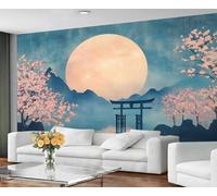 GIVLWF Japanese Wallpaper & Mural, Pink Flowers Wallpaper for Living Room, Vintage Painting Wall Paper for Bedroom, Murals & Room Decor - Non Self Adhesive