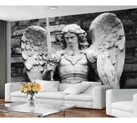 GIVLWF Medieval Wall Paper Angel Wall Murals for Bedrooms Sculpted Angel Wallpaper for Living Room Non Self Adhesive Wallpaper & Large Mural