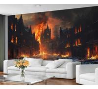 GIVLWF Medieval Wallpaper, Gothic Castle Wallpaper for Living Room, Dark Black Bedroom Wall Paper, Wall Mural & Home Decor, Non Self Adhesive