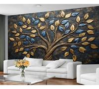 GIVLWF Self Adhesive Wallpaper - Tree of Life Wallpaper for Living Room, 3D Nordic Tree Bedroom Wall Paper, Abstract Botanicals Wall Mural & Home Decor, Peel and Stick